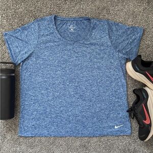 Nike Blue Heather Dri-FIT Performance Tee